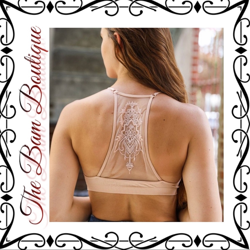 Tattoo Mesh Racerback Bralette